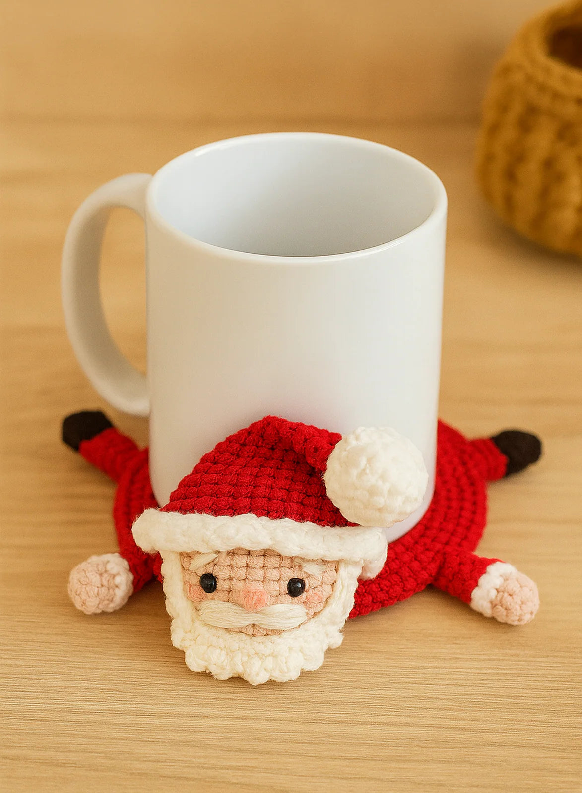 Handmade Santa Crochet Coaster